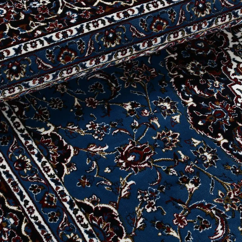 RitiRang Artificial Silk Carpet - Blue media 7