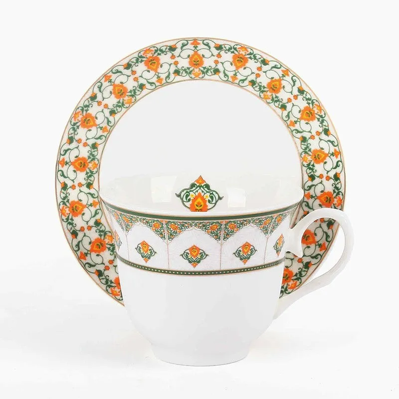 Vintage 24k Gold Brushed Porcelain Tea Cup (300 mL Each) -  Twelve Piece Set media 5