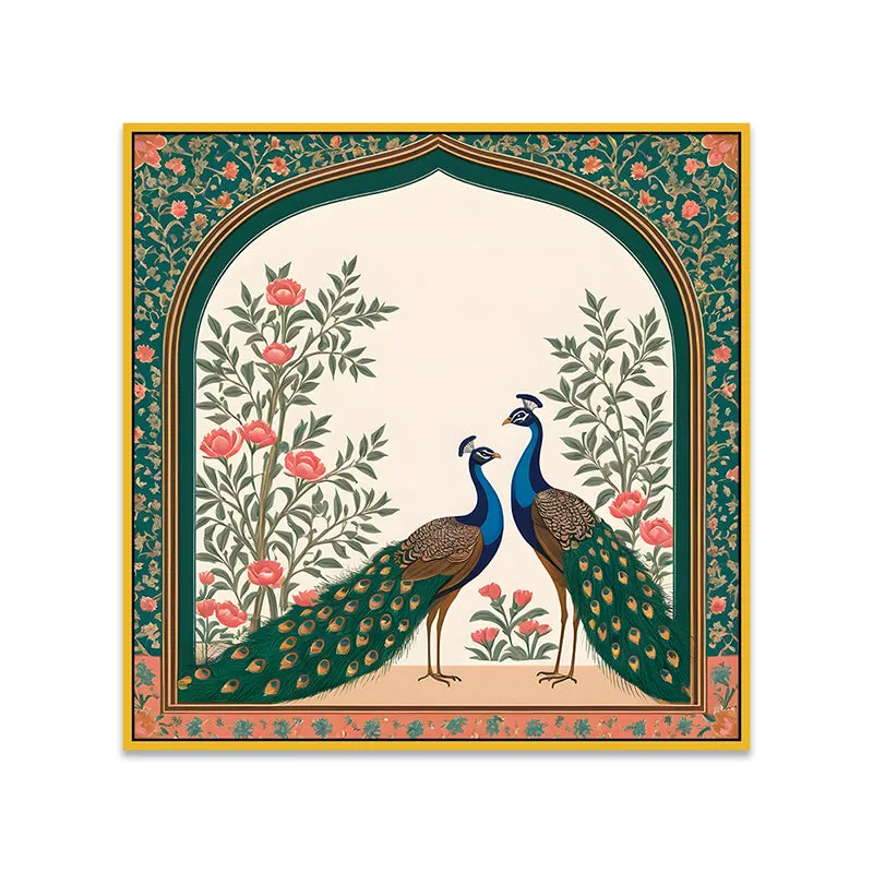 Mayukha In Love Canvas Wall Painting With Frame - Gold media 5