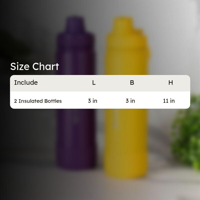 Sip Slay Hot & Cold Thermos Water Bottle (Purple & Yellow, 750 mL Each) - Set Of Two media 6