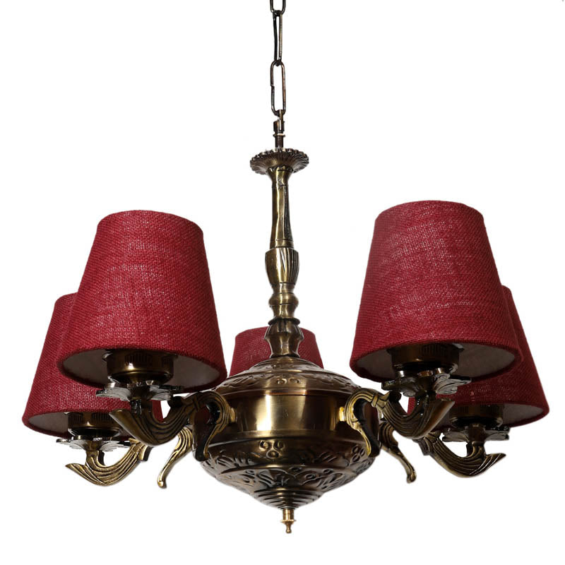 Lucido Conical Golden Antique Ceiling Lamp media 4
