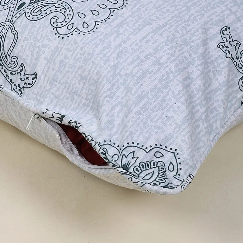 Swayam Ink Petala Printed Cotton Cushion Cover - Set of Two media 5