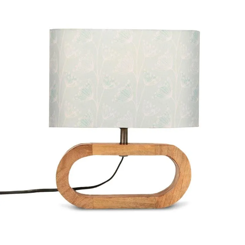 Misty Mirza Fabric Table Lamp - Brown,Green media 4