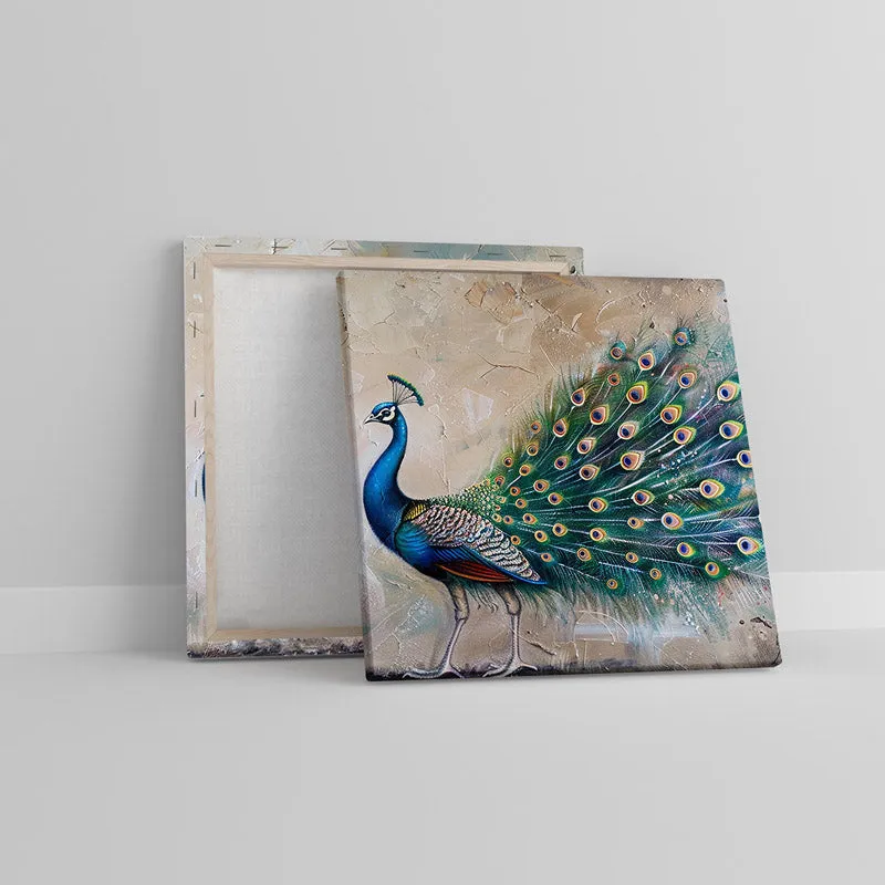 Peacock Paradise Canvas Wall Art - Set Of Two media 7