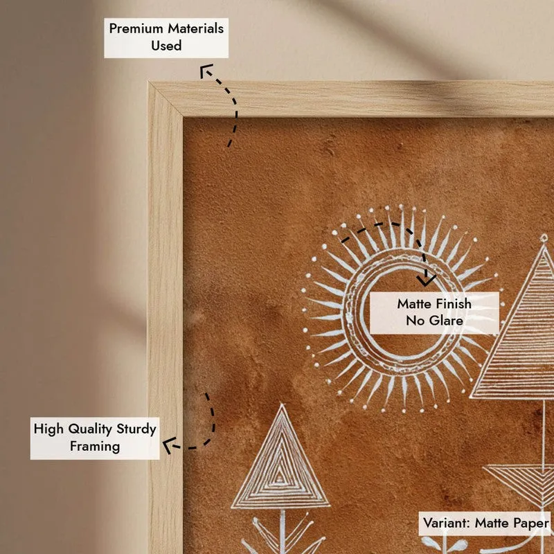 Tribalin Canvas Wall Painting With Brown Frame media 10