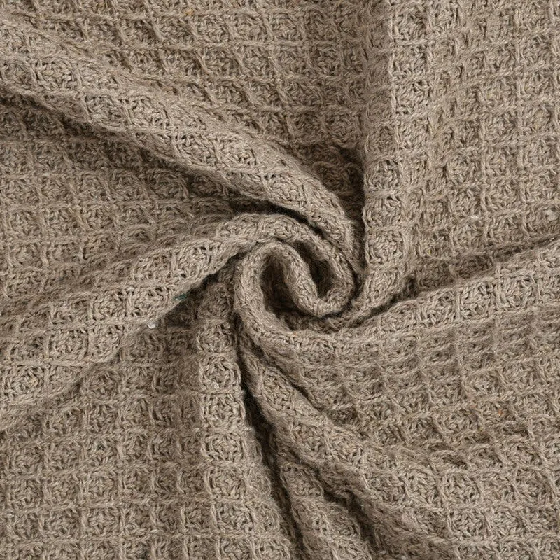 Arida Cotton Waffle Throw - Beige media 3