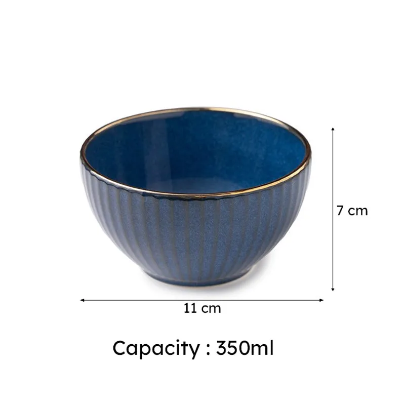 Ornella Soup Bowls (Teal,350 mL Each) - Set Of Four media 8