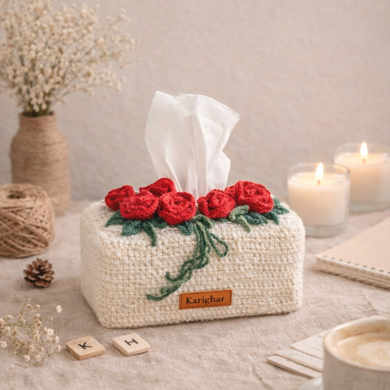 Rosette Charm Cotton Tissue Box
