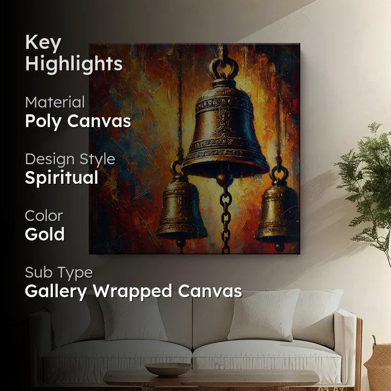 Temple Ghanta Poly Canvas Wall Painting media 2
