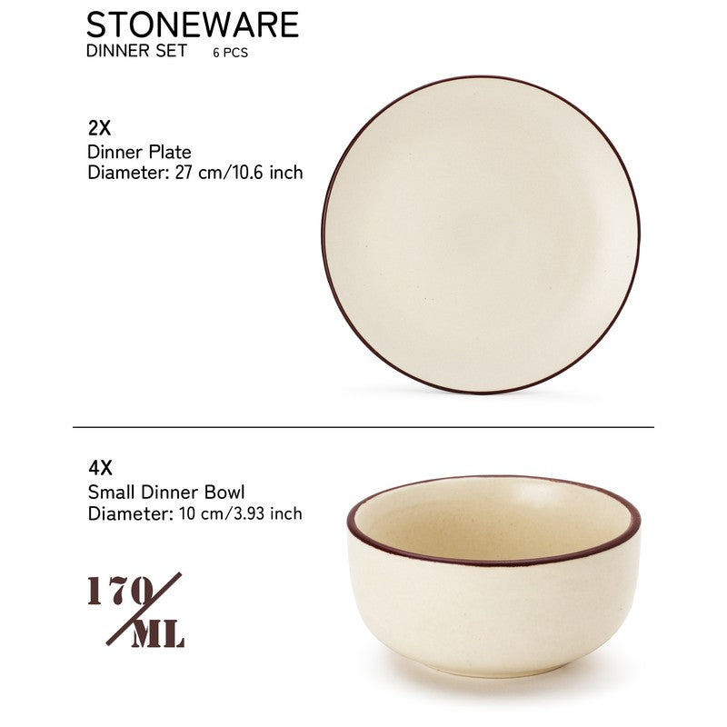 Riddo Dinner Set (Off White) - 6 Piece Set media 10