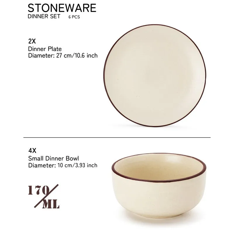 Riddo Dinner Set (Off White) - 6 Piece Set media 10