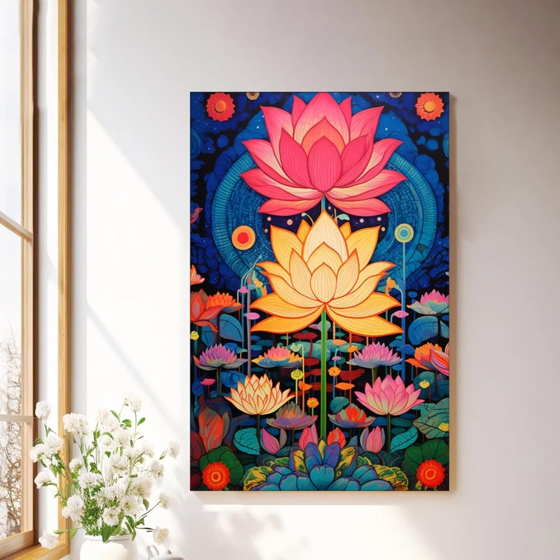 Paradise Lotus Wall Art Without Frame media 2