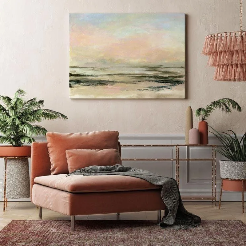 Sunset Over The Beach Canvas Wall Painting - Gallery Wrap media 3