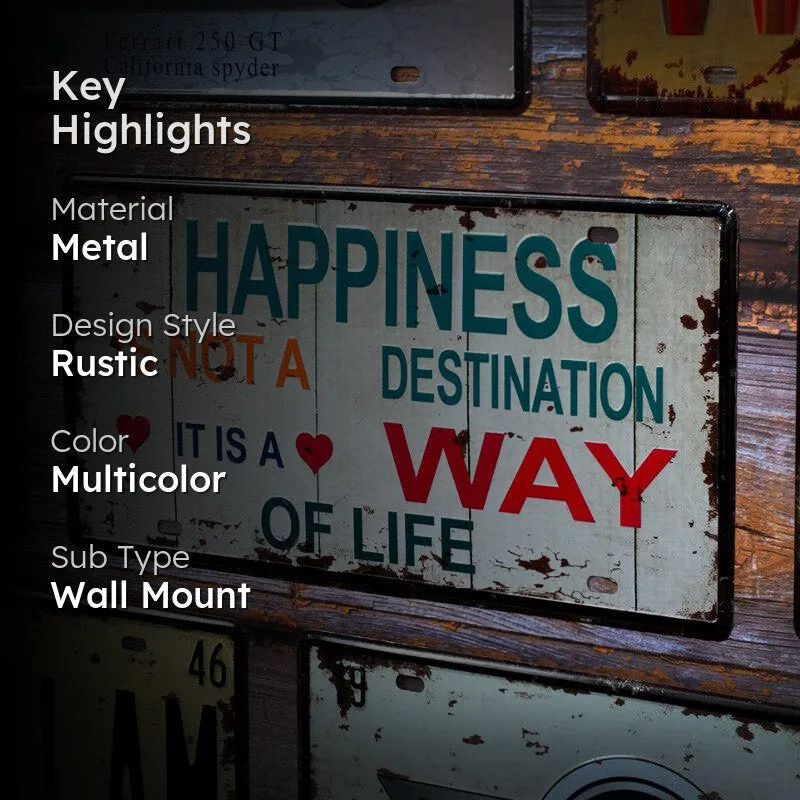 Happiness Is A Way Metal Wall Accent media 2