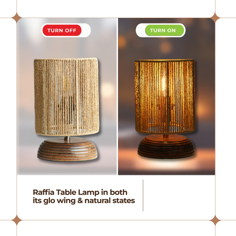 SiroccoaLit Rattan Table Lamp - Beige,Brown media 6