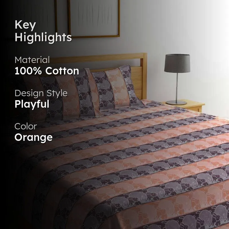 Cutie-Potuti Bedcover - Grey/Orange media 2