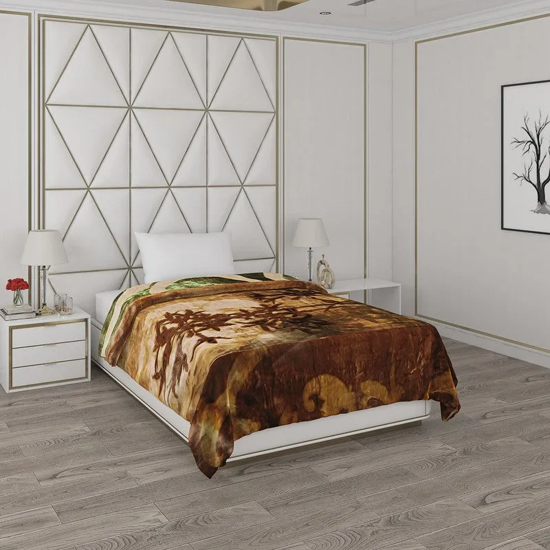 Monte Carlo Autumn Whisper Blanket (Brown) - 1000 GSM media 1