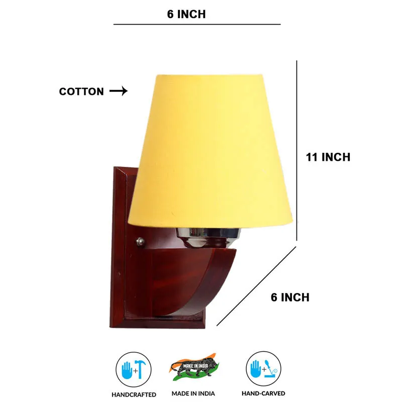 Flickery Conical Wooden Wall Lamp media 7
