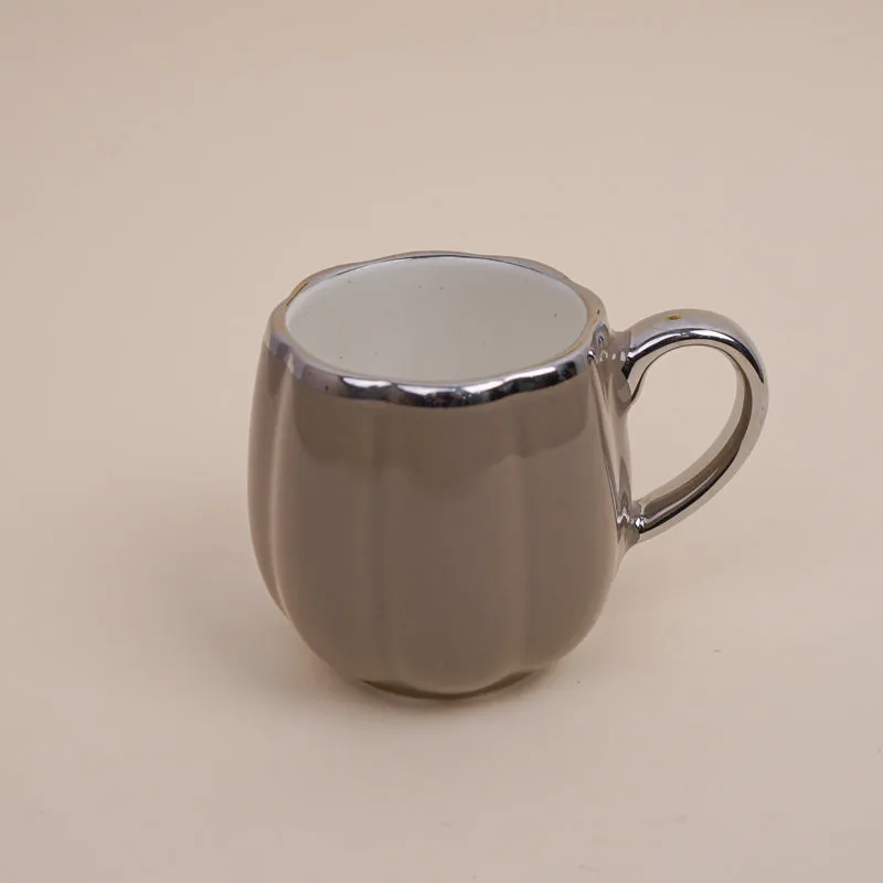 Magina Porcelain Tea Cup (180 mL Each/Brown) - Set of Six media 4