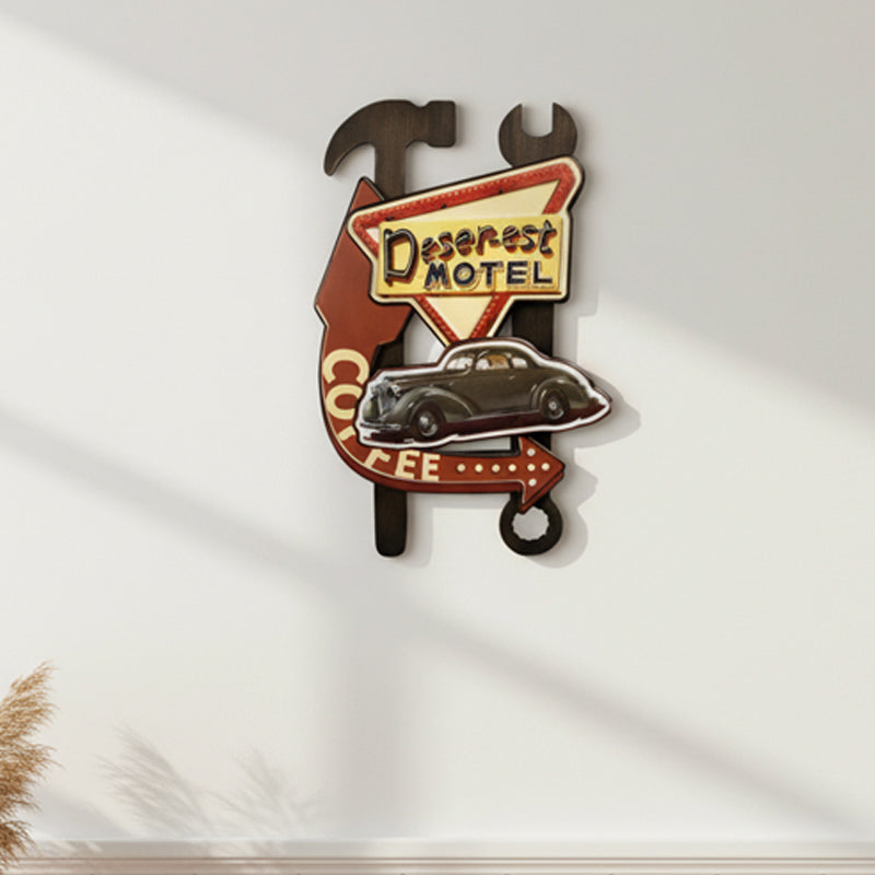 Deser-Est Motel Retro Metal Wall Accent
