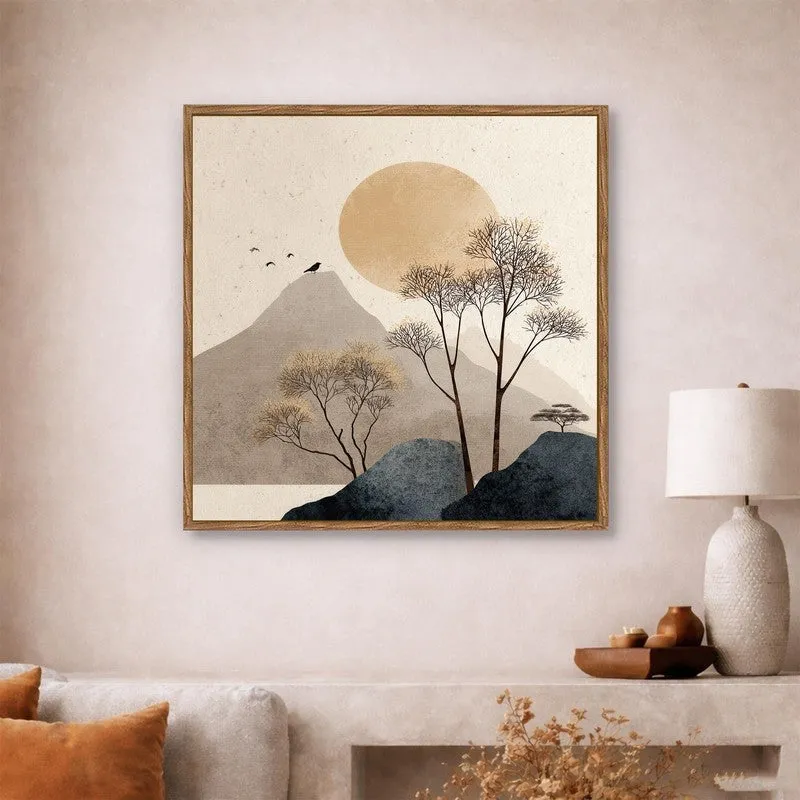 Misty Hills Canvas Wall Art With Frame media 3