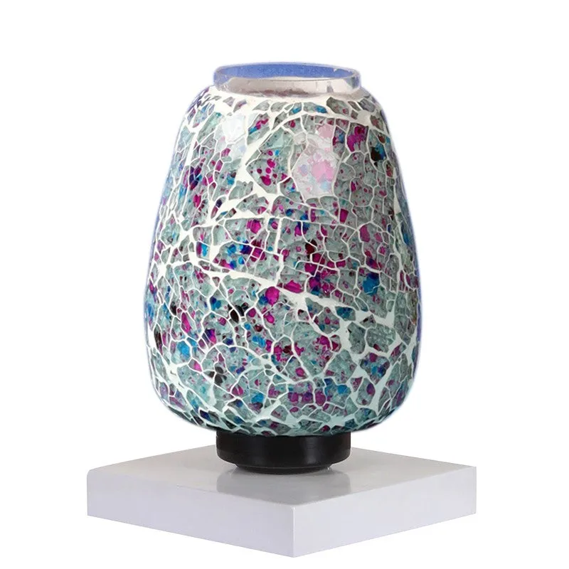 Flamoria Glass Table Lamp With Wooden Base - Multicolor media 6