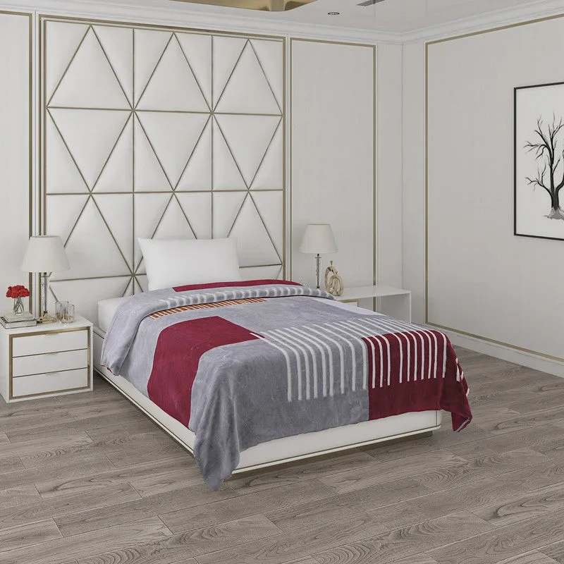 Monte Carlo Urban Harmony Blanket (Maroon,Grey)- 500 GSM media 1