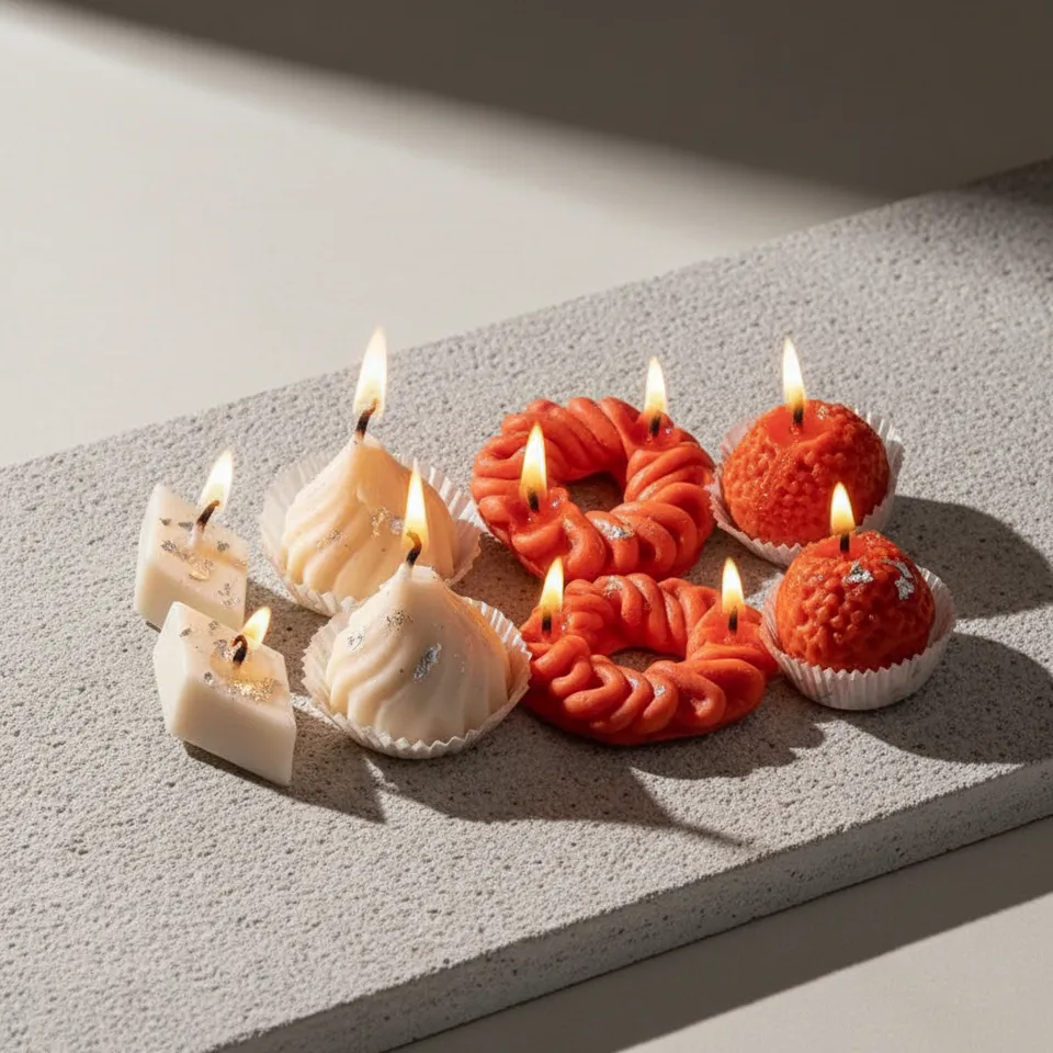 Sweet Yum Orange Scented Candle - Set Of Eight media 1