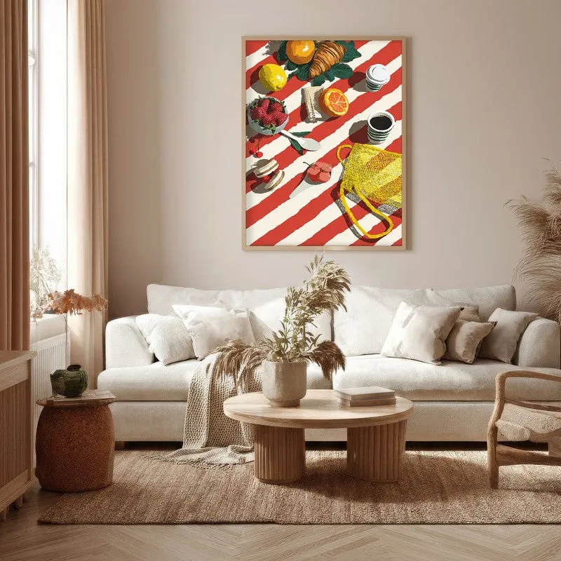 Bruncha Canvas Wall Painting With Brown Frame media 5