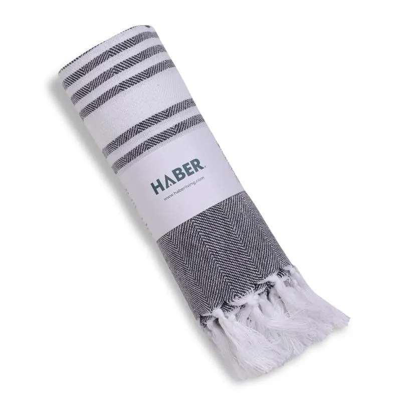Striped Bliss Bath Towel - Grey media 3