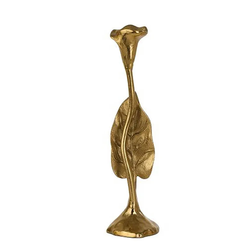 Joles Leaf Candle Holder (Gold) - Medium media 4