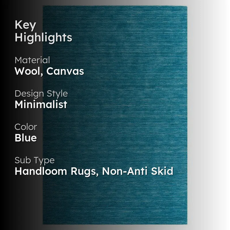 Aylin Hand Woven Wool Rug - Blue media 2