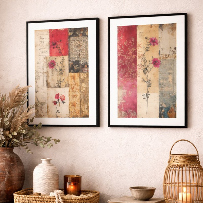 Muted Earth Wall Art With Frame - Set Of Two media 3