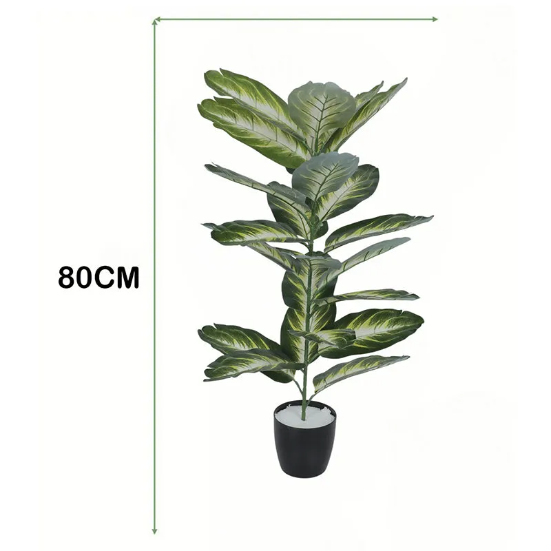 Tropilush Artificial Dieffenbachia Plant With Black Plastic Pot - 2.6 Feet media 6