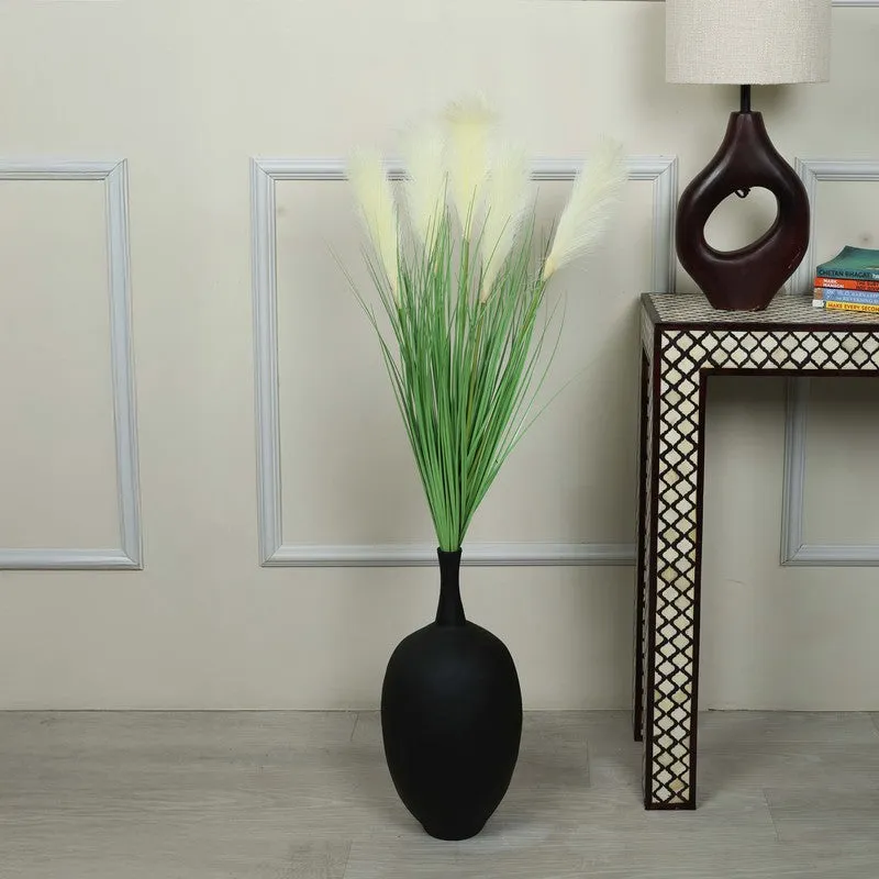 Artificial White Pampas Grass Without Pot - 3.3 Feet media 1