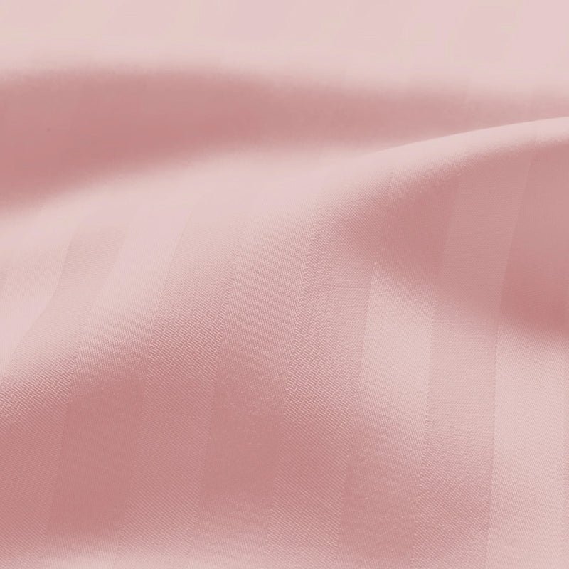 Stripe Charm Cotton Duvet Cover - Cameo Rose media 5