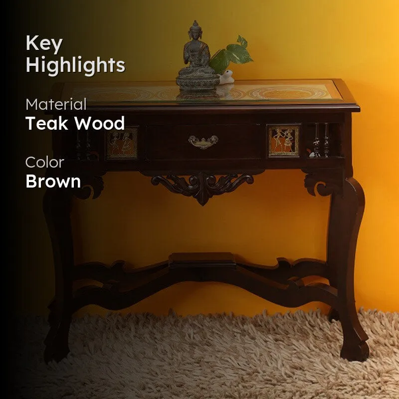Atar Teak Wood Console Table media 2