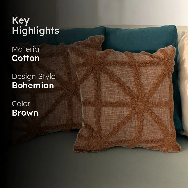 Terra Weft Tufted Cushion Cover Set - Set Of Two media 2