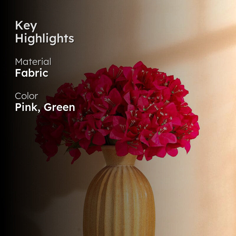 Artificial Realistic Bougainvillea Bouquet (Pink) - Set Of Two media 2