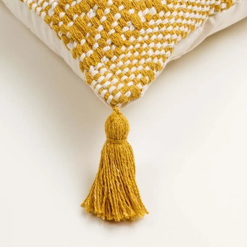 Yellow Diamond Cushion Cover media 4