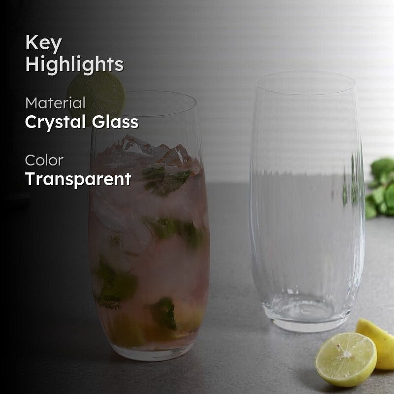 Arrow Bohemia Crystal Hi Ball Glass (350 ML) - Set Of Six media 2