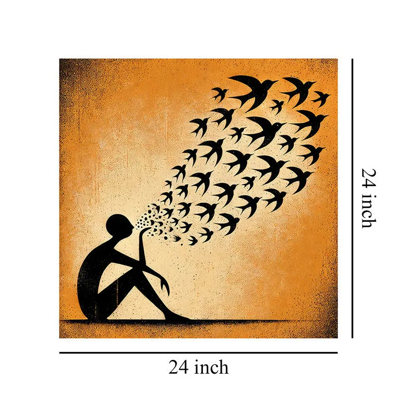 Message Carrying Birds Wall Painting media 7