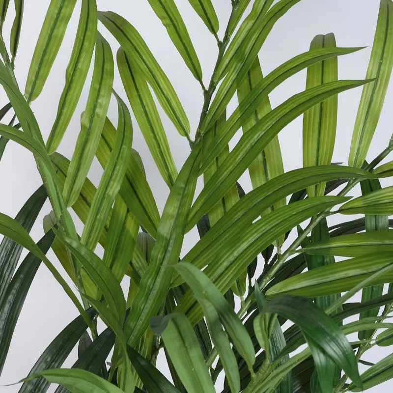 Faux Lush Palm Tree With Black Plastic Pot -  6.2 Feet media 4