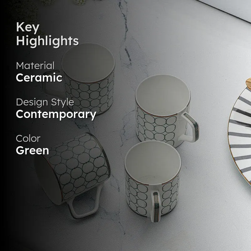 Torven Ceramic Coffee Mug (170 mL Each) - Set Of Four media 2