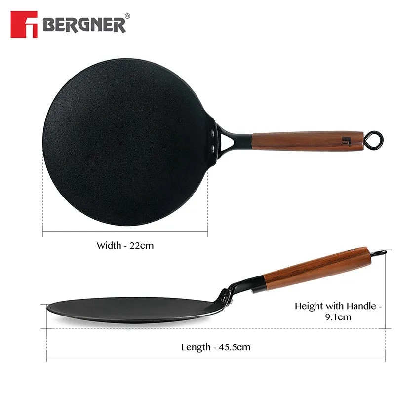 Bergner Ferrocasa Induction Safe Cast Iron Roti Tawa - 22 cm media 9