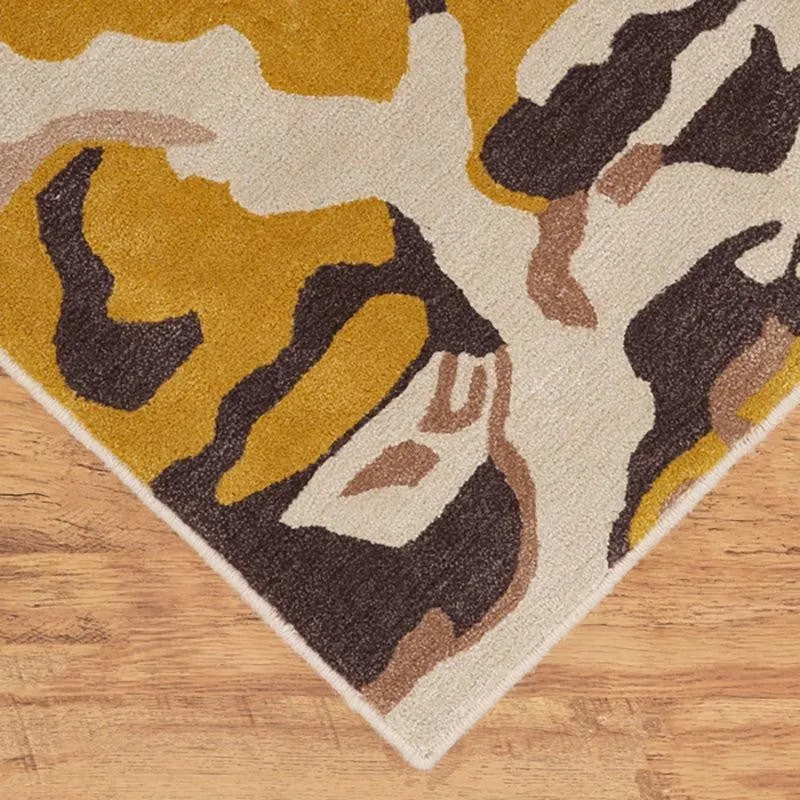 Veles Hand Tufted Abstract Wool & Nylon Carpet - Yellow media 4