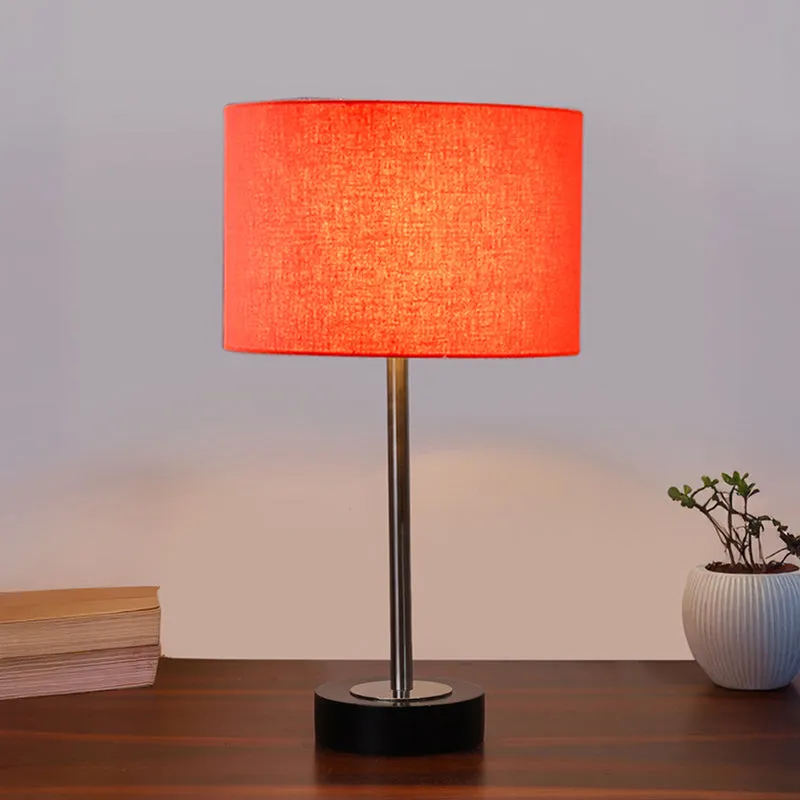 Cotin I Rodin Wooden Table Lamp - Orange,Silver,Black media 2