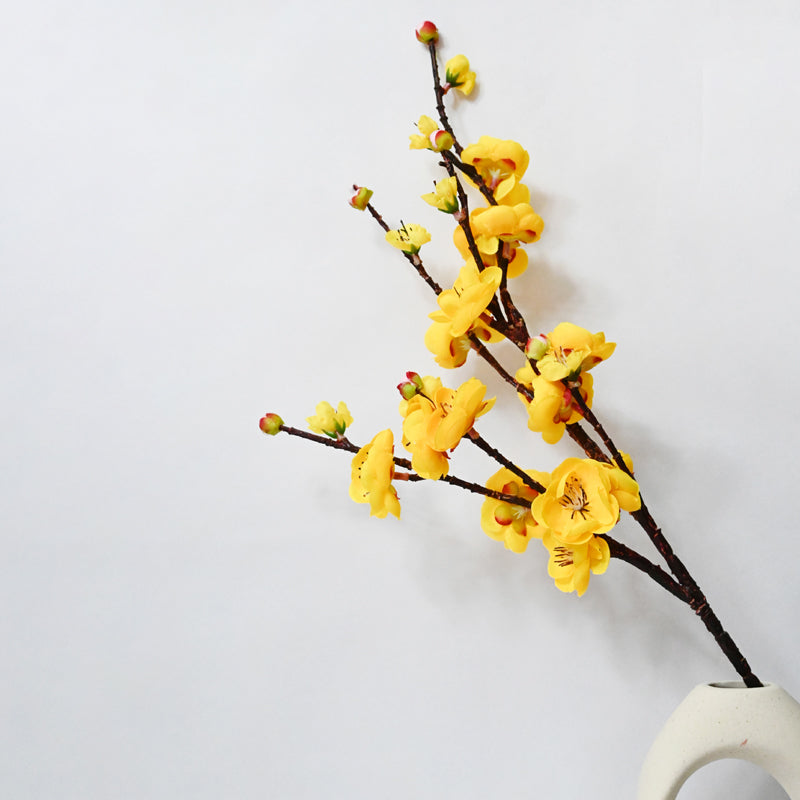 Artificial Plum Blossom Flower Stick - Yellow media 5