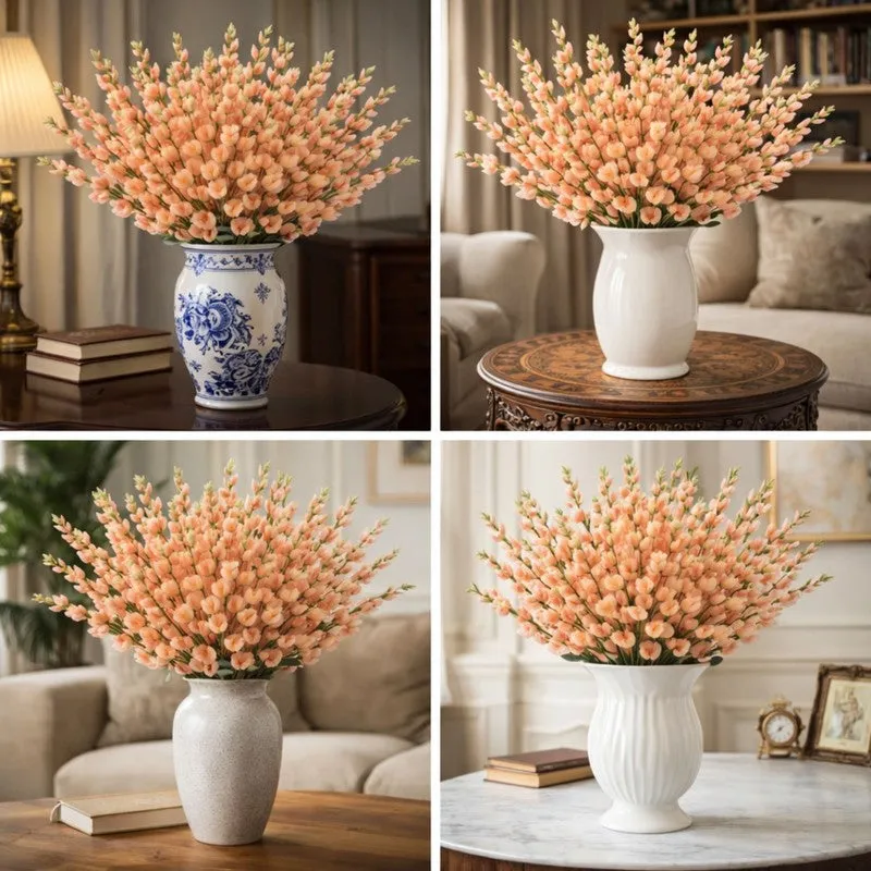 Bloomelle Artificial Flower (Orange) - Set Of Four media 3