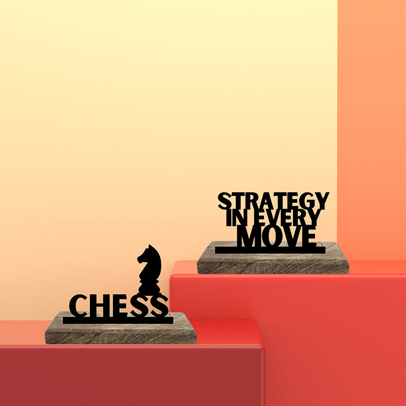 Strategic Chess Showpiece - Set Of Two